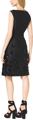Michael Kors Sequin-Embellished Shantung Dress