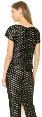 Alice + Olivia Connelly Embellished Top