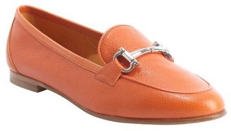 Ferragamo Salvatore My orange leather gancio buckle 'Informa' loafers