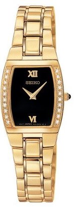 Seiko Women's SUJE82 Diamond Gold-Tone Watch
