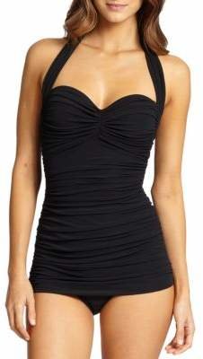Norma Kamali Bill Mio Ruched One-Piece Swimsuit