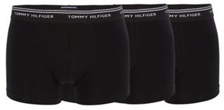 Tommy Hilfiger Pack of three black classic stretch hipster trunks