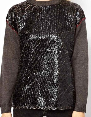 Eleven Paris Twiggy Coated Knitted Sweater