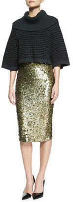 Alice + Olivia Bryce Sequined Pencil Skirt