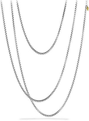 David Yurman Medium Box Chain Necklace with Gold/72"