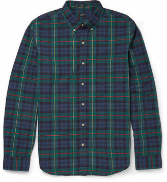 J.Crew Slim-fit Button Down-collar Checked Cotton Shirt