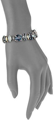 Alexis Bittar Fine Midnight Marquis Blue Quartz, London Blue Topaz, Diamond, 18K Yellow Gold & Sterling Silver Bracelet