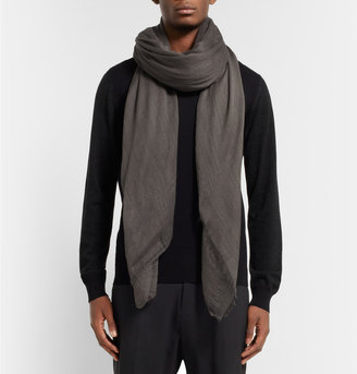 Rick Owens Cotton, Cashmere and Silk-Blend Scarf