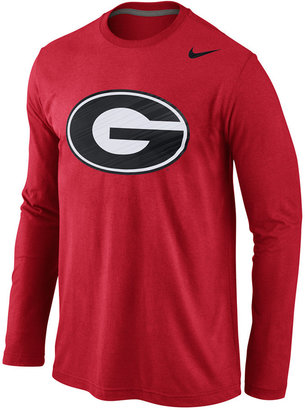 Nike Men's Long-Sleeve Georgia Bulldogs Logo T-Shirt