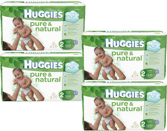 Huggies Size 2 Pure & Natural 30-Count Diaper Pack - Set of Four