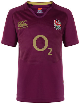 Canterbury of New Zealand England Alternate Pro Short Sleeve Youth Rugby Shirt, Purple
