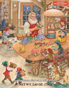 Santa's Toy Shop Chocolate Advent Calendar (2.65 oz/75G)