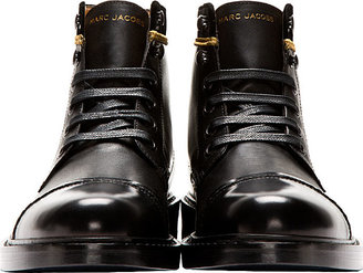 Marc Jacobs Black Accent Trim Ankle Boots