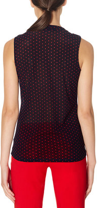 The Limited Printed Mesh Sleeveless Layering Top