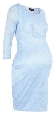 New Look Maternity Blue Lace Bodycon Dress