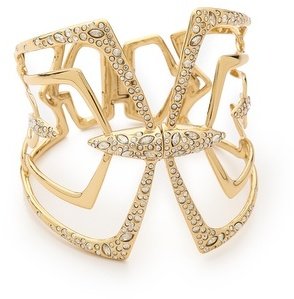 Alexis Bittar Encrusted Mirrored Hinge Bracelet