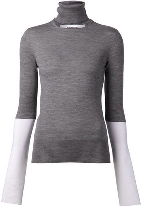 Chalayan cut out neck sweater