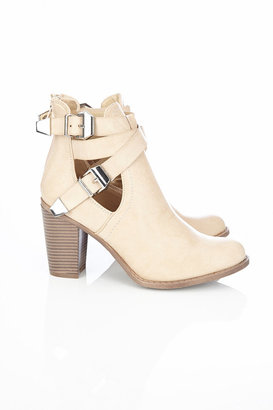Wallis Taupe Buckle Ankle Boot
