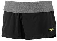 Speedo Heathered 4-Way Stretch Workout Short - Women's Size S Color Black