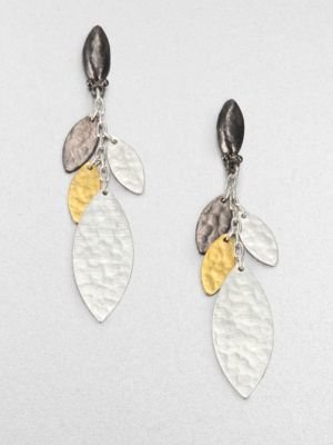 Gurhan 24K Yellow Gold & Sterling Silver Willow Drop Earrings