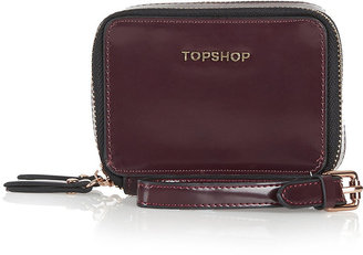 Topshop Double zip boxy purse