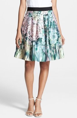 Ted Baker 'Glitch' Floral Print A-Line Skirt