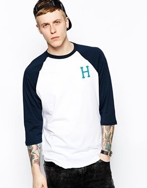 HUF Baseball Top With Classic H - White