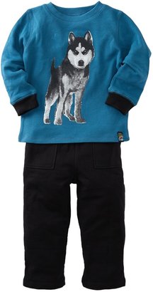 Charlie Rocket Long Sleeve Dog Thermal Top & Pant Set (Toddler Boys)
