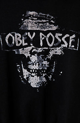 Obey The In Nomine Patri Crewneck Sweatshirt in Vintage Black
