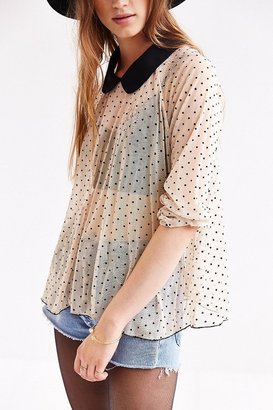 Urban Outfitters Cooperative Polka Dot Mesh Top