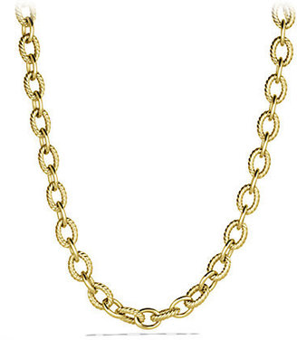 David Yurman Oval Large Link Necklace in Gold