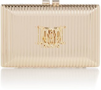 Love Moschino Gold small evening clutch bag