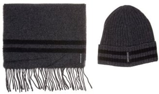 Armani Jeans New Mens Grey Scarf And Beanie Pack Wool Beanies