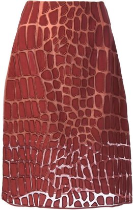 Stella McCartney animal skin patterned skirt