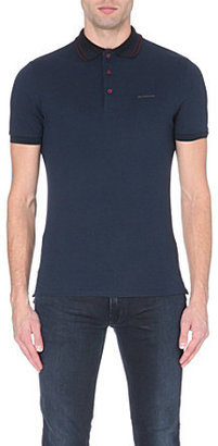 Burberry Striped-collar cotton-piqué polo shirt - for Men