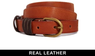ASOS Leather Contrast Keeper Waist Belt