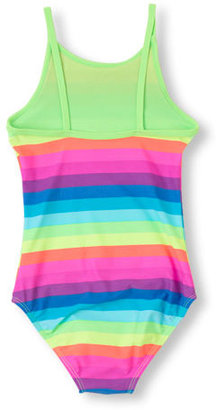 Children's Place Rainbow striped one-piece swimsuit