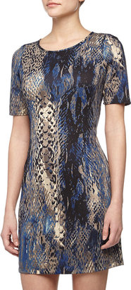 Collective Concepts Animal-Print Short-Sleeve Jersey Dress