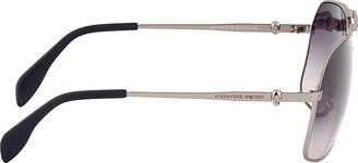 Alexander McQueen Matte Silver 4221/S Sunglasses