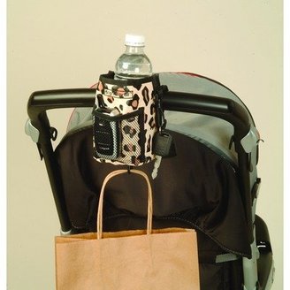 Juvenile Solutions Sip & Stroll -Insulated Stroller Cup Holder - Cell Phone Holder - Leopard Print