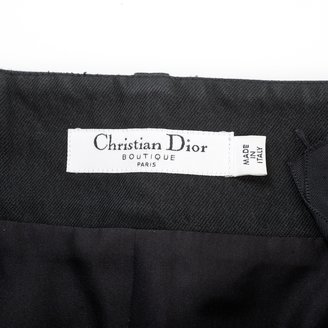 Christian Dior Black Cotton Skirt