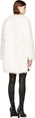 Helmut Lang White Goat Fur Coat