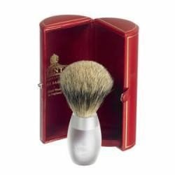 Kent Small Opaque Acrylic Silver Tip Badger Shave Brush - AP4