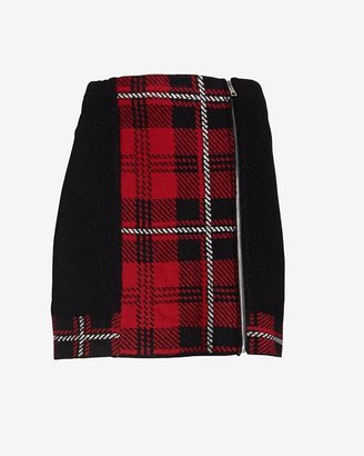 M Missoni Plaid Mini Skirt: Red/Black
