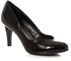 New Look Wide Fit Black Patent Court Shoes