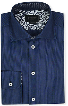 Duchamp Herringbone single-cuff cotton shirt