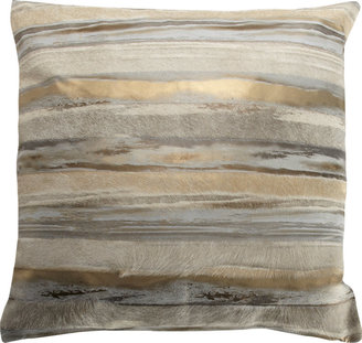 Barneys New York Metallic Striped Cowhide Pillow