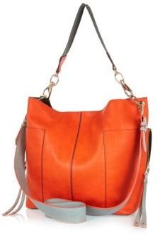 River Island Orange and grey slouch bag
