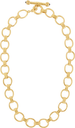 Elizabeth Locke Rimini Gold 19k Link Necklace, 17"L