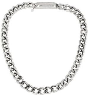 Kenneth Cole NEW YORK Silver Tone and Crystal Pave Link Necklace